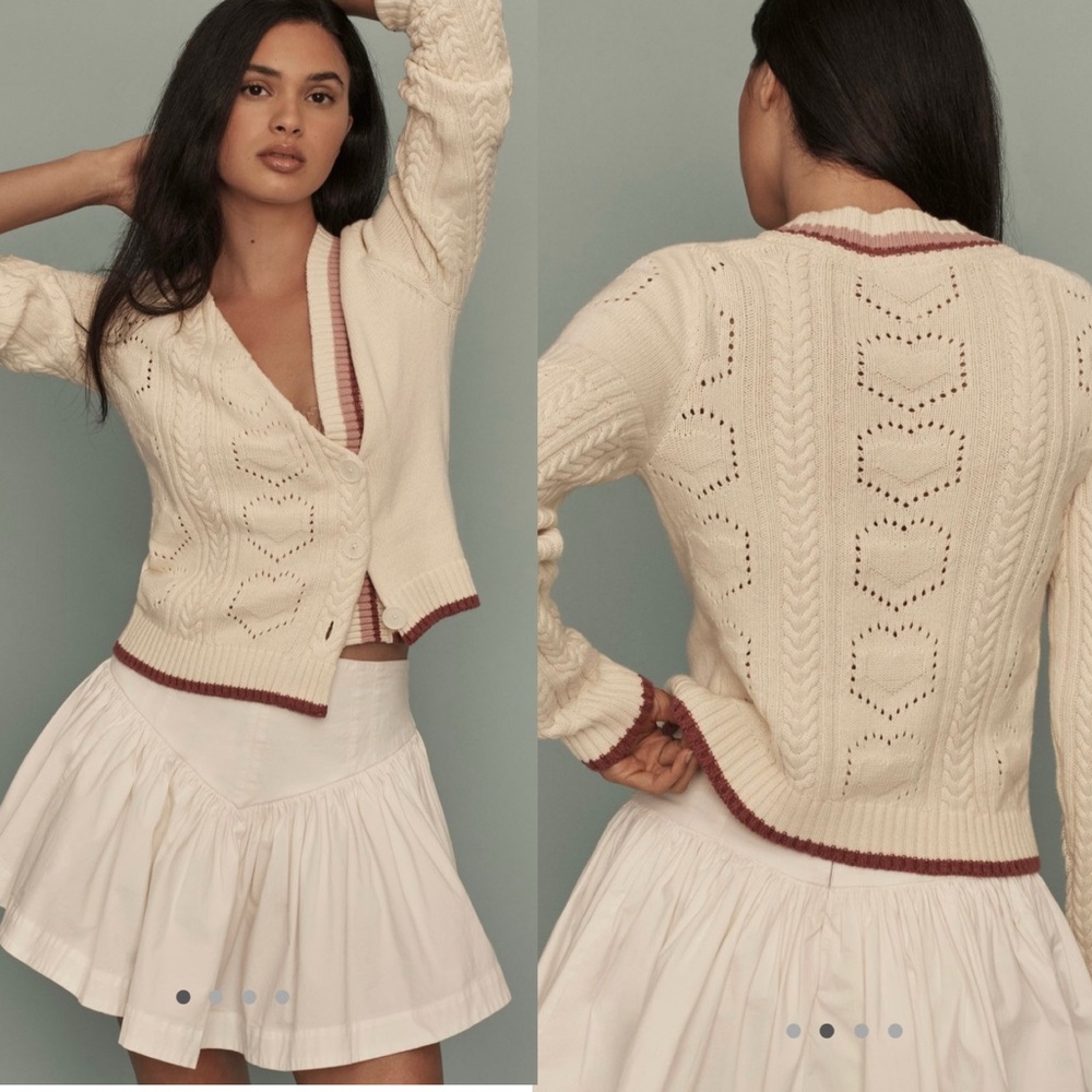 Anthropologie Maeve Asymmetrical Cardigan Sweater - Picture 2 of 7